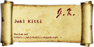 Jekl Kitti névjegykártya