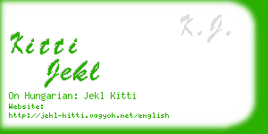 kitti jekl business card